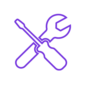 screwdriver and spanner icon